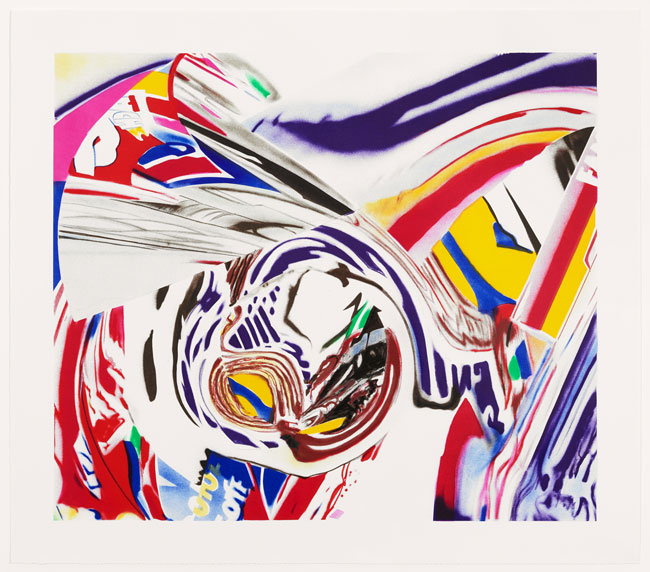James Rosenquist, After Berlin V, 1999. 10 color lithograph, 32-3/4 x 37-1/8 inches. Edition: 80; XXX. Photo by Will Lytch. Published by Graphicstudio, University of South Florida, Tampa, FL.