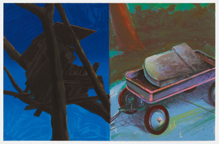 Mark Stock, Shovel, 1984–1985. 16-color lithograph. 31-1/2 x 48-1/2 inches. Edition: 60