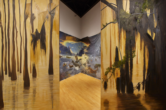 Installation view of Battin' A Hundred: 2020 MFA Graduation Exhibition at USF Contemporary Art Museum. Photo: Will Lytch.
