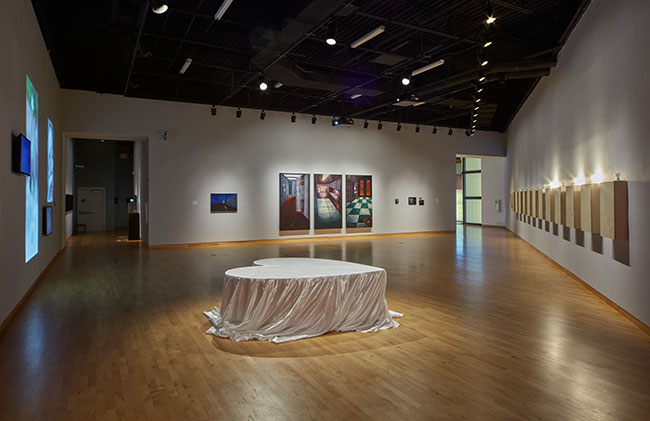 Installation view of Someday You�ll Have To Say It Out Loud: MFA Graduation Exhibition at USF Contemporary Art Museum. Photo: Will Lytch.