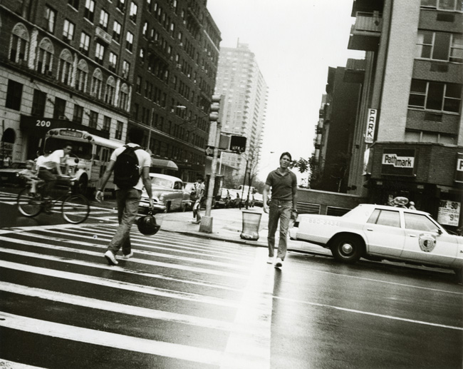 people walking in a city street